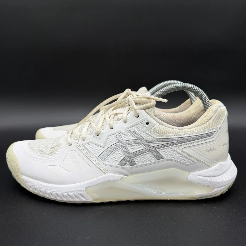 Asics Gel-Challenger White Silver Tennis Shoe Women's Size 9.5 Pickle Ball